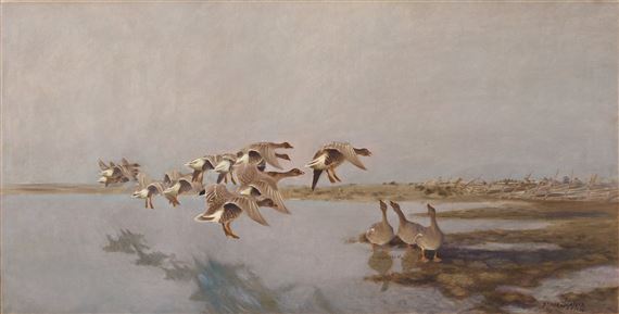 Geese by Bruno Liljefors, 1906
