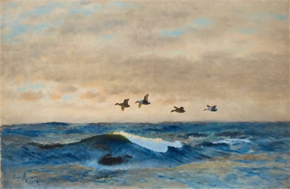 Common Eiders by Bruno Liljefors, 1930