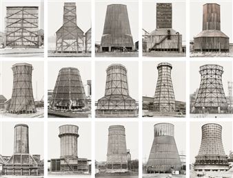 Cooling Tower Typology (15 parts) - Bernd & Hilla Becher