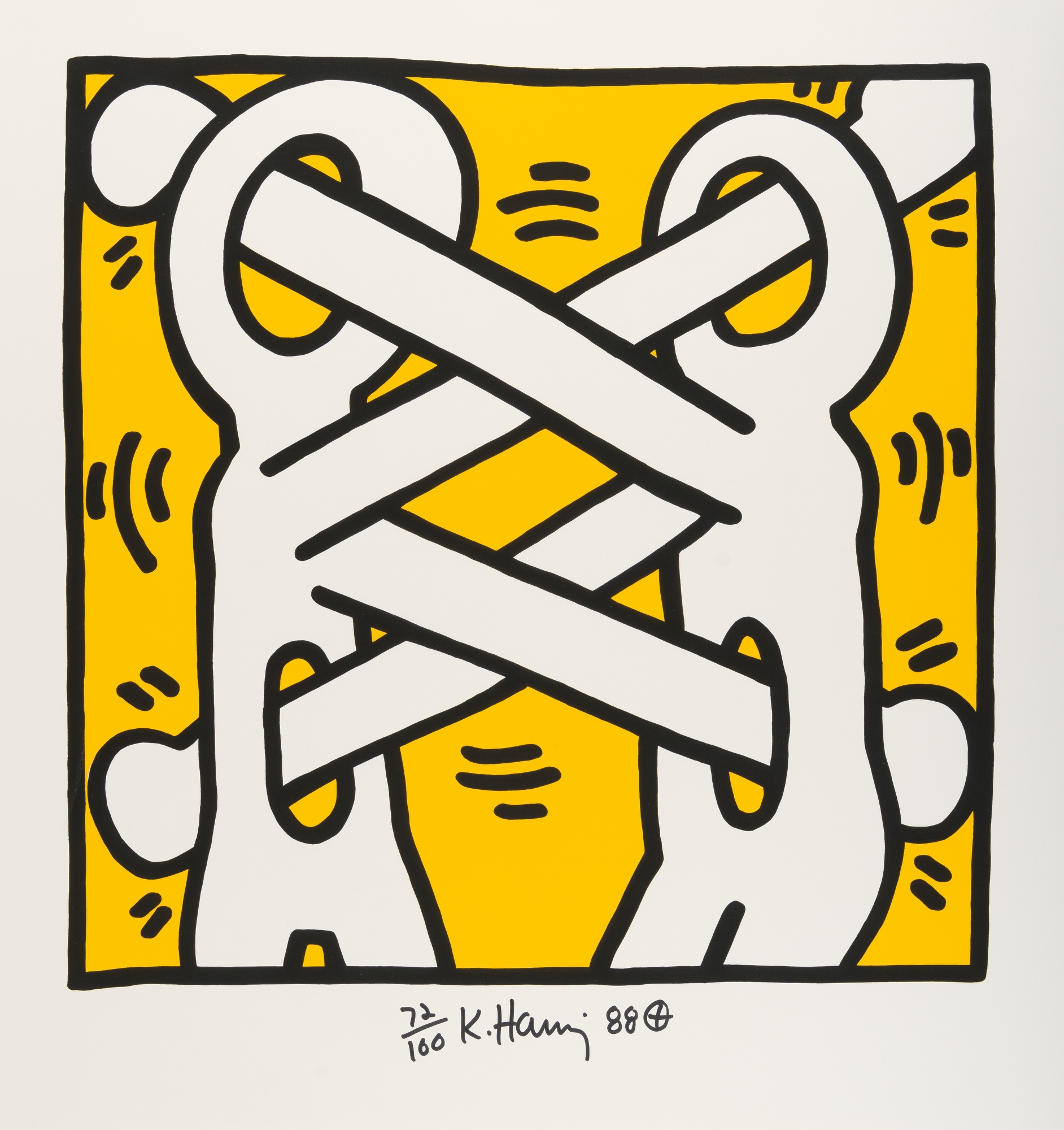 Keith Haring Art Attack on Aids (1988) MutualArt