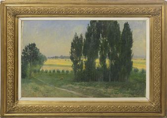 LANDSCAPE WITH POPLARS - Václav Jansa