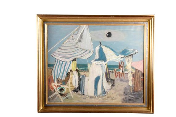 A la plage by Pierre Grimm, 1948