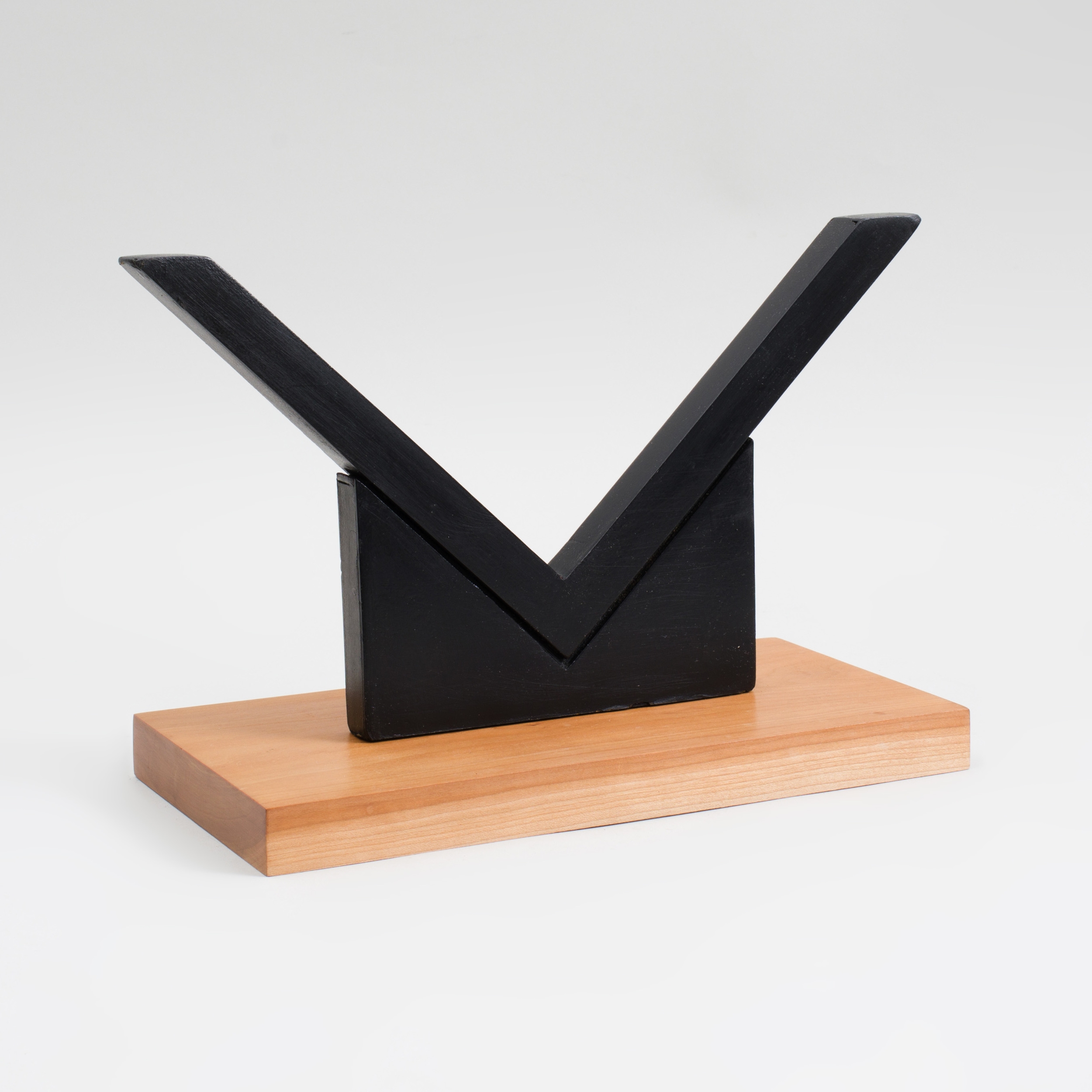 Artwork by Ronald Bladen, V  (Prototype), Made of Painted wood on a wood base