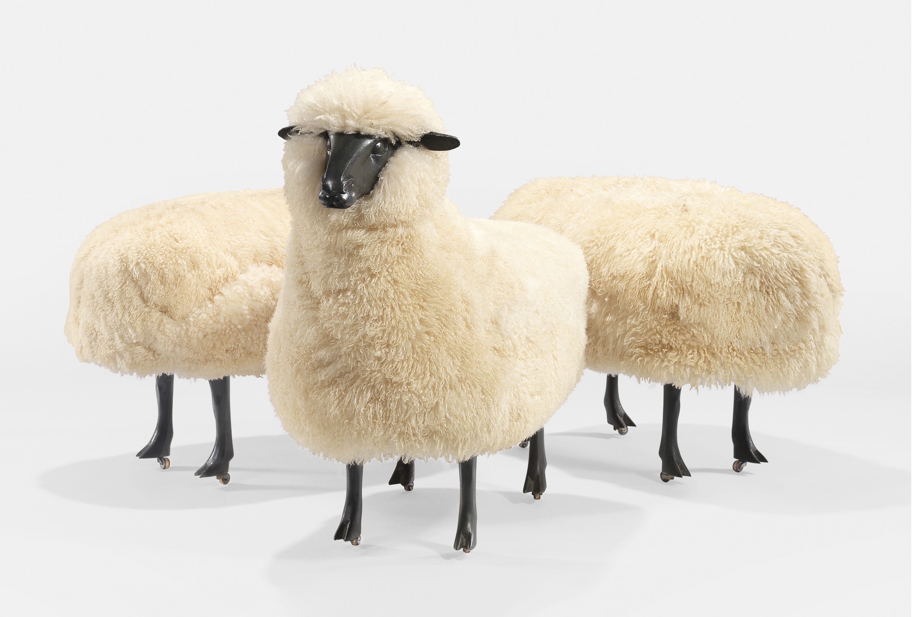 FrançoisXavier Lalanne ‘MOUTONS DE LAINE’, A SHEEP AND TWO OTTOMANS