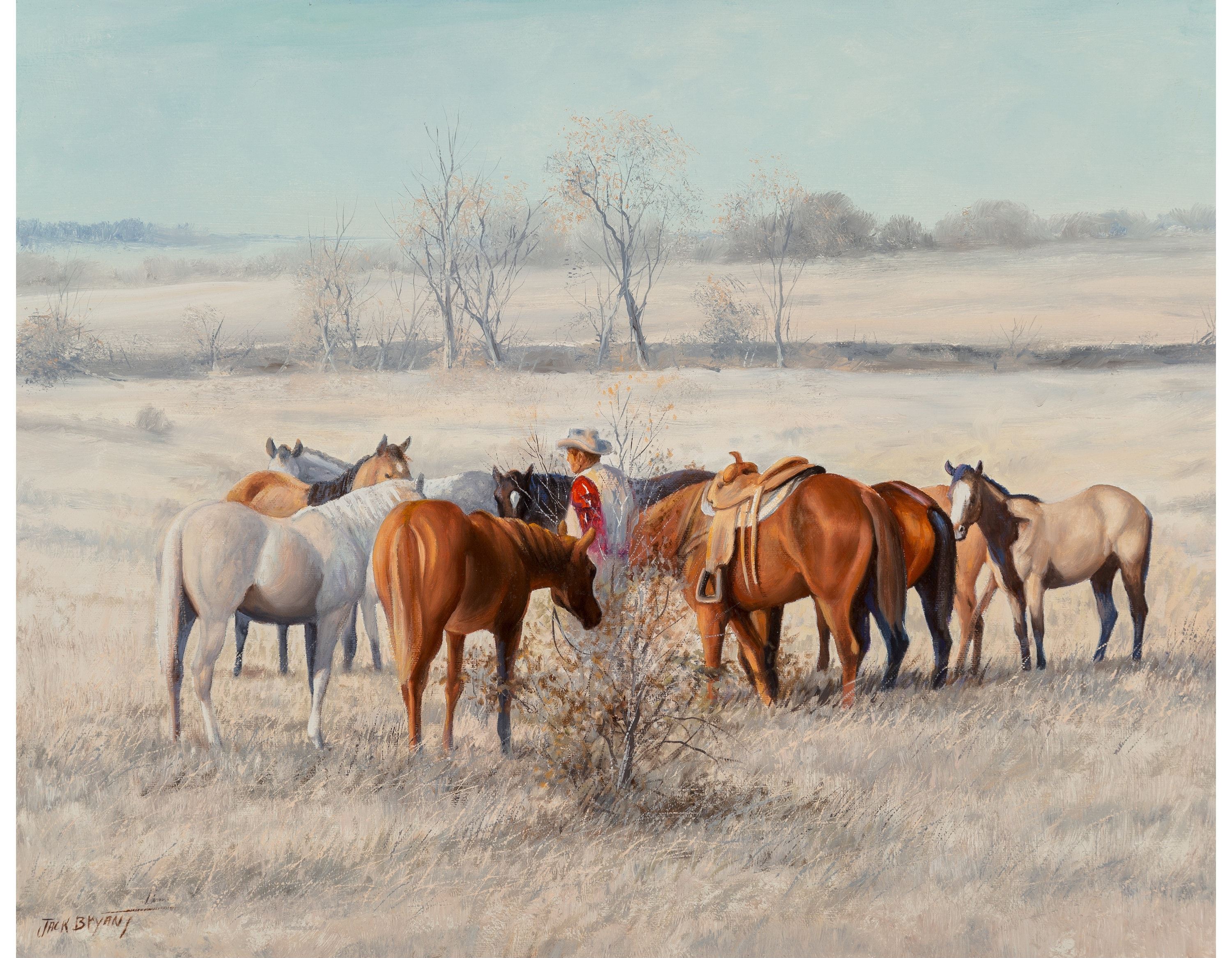Jack Bryant Checking the Herd MutualArt