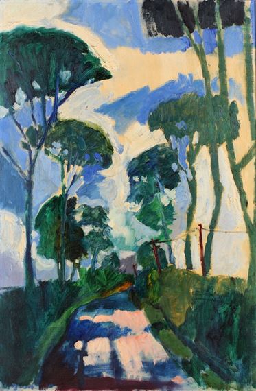 Suffolk landscape by Adrian Ryan, 1956