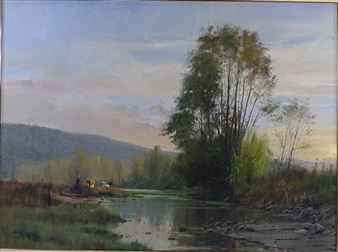 River landscape - Benito Sánchez Hidalgo