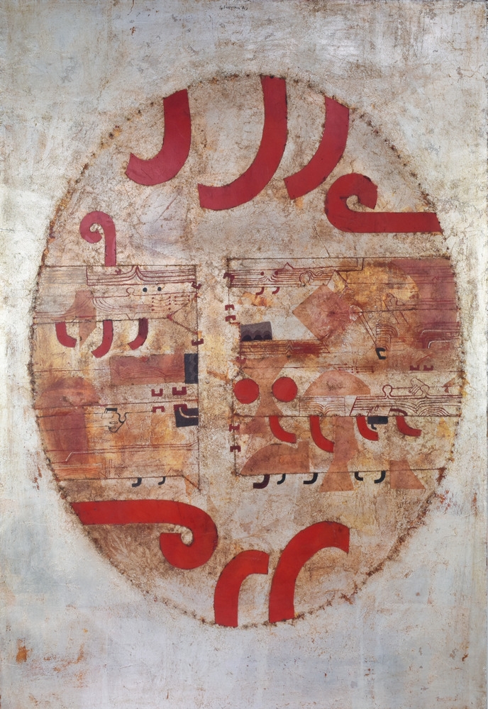 Artwork by Gustavo Foppiani, MAPPA OVALE DI TARQUINIA, Made of oil on board