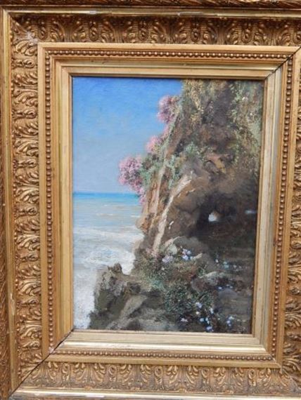 Motiv von der alten Strasse auf Capri by Othmar Brioschi, 1892