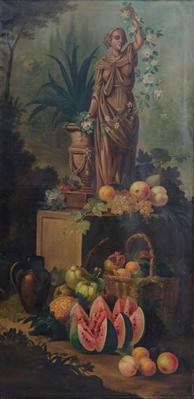 Birds in a landscape by Augusto Ramel