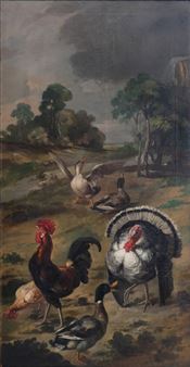 Birds in a landscape - Augusto Ramel