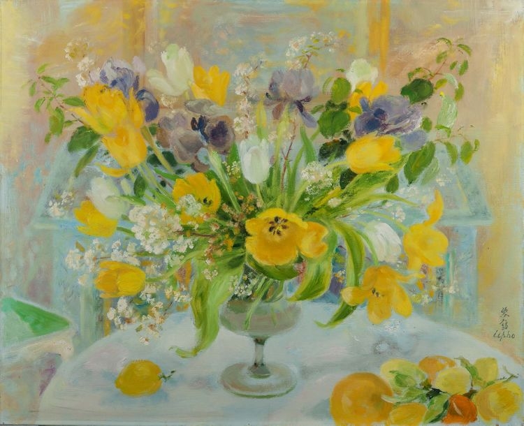 Artwork by Lê Phổ, Les tulipes, Made of Oil on canvas