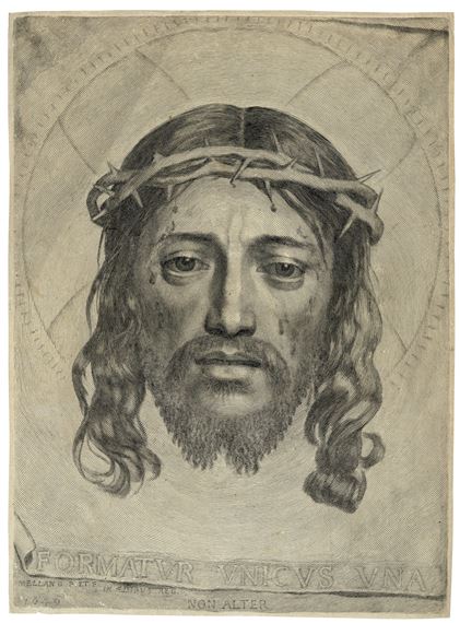 The Holy Face, or: The Veil of Saint Veronica by Claude Mellan, 1649