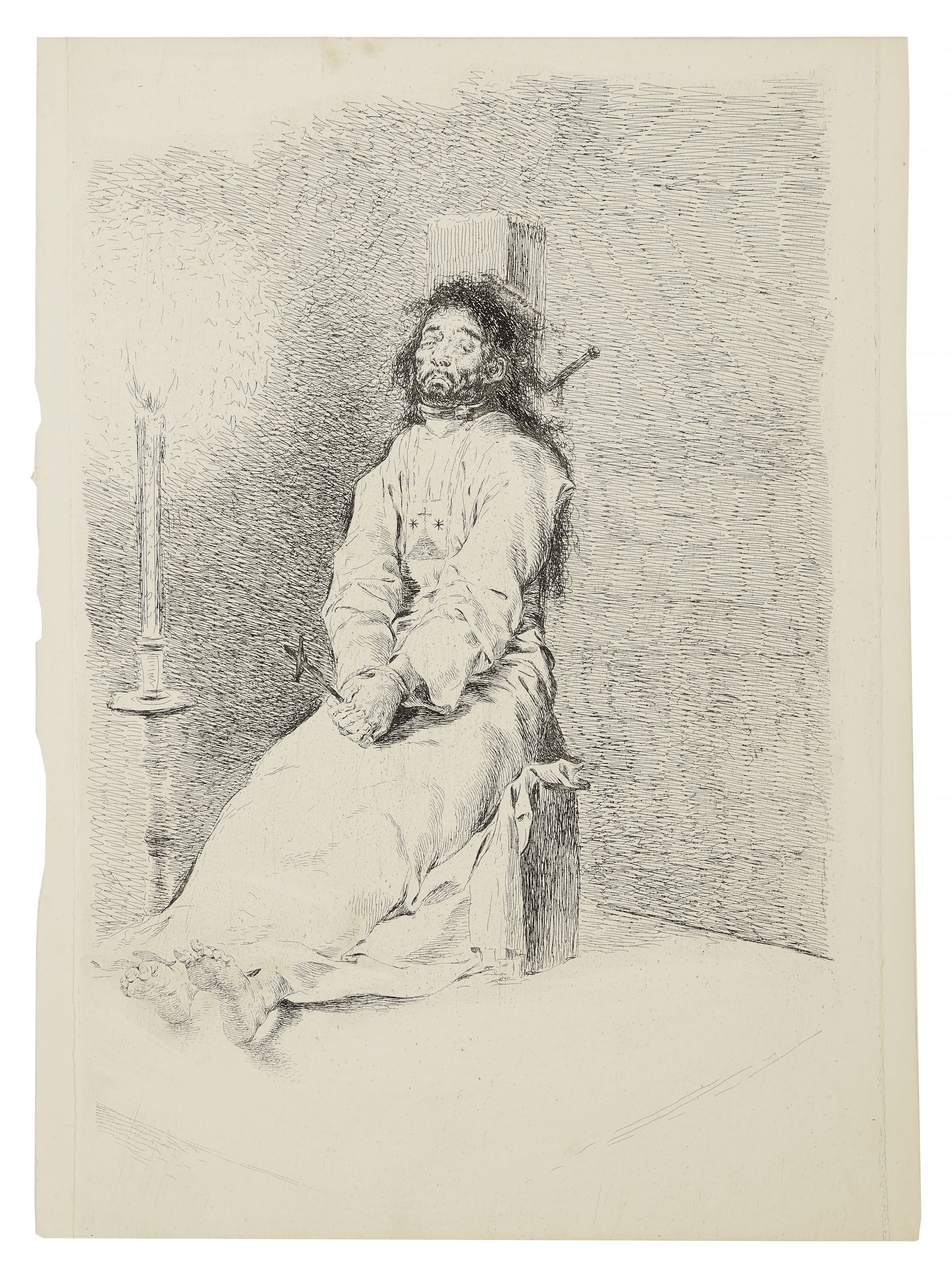 El agarrotado (The garotted Man) by Francisco José de Goya y Lucientes, circa 1778