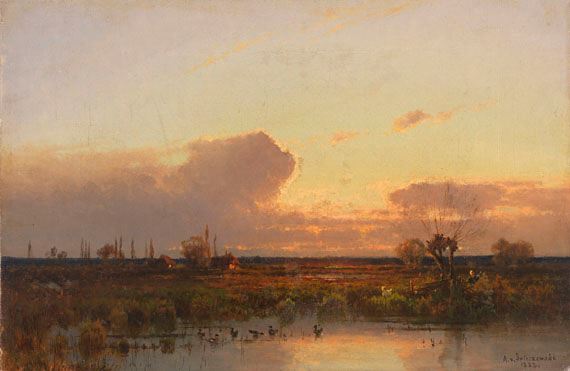 Dachauer Landschaft im Abendrot by Aleksander Piotr Swieszewski, 1883