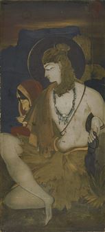 Untitled (Shiv & Parvati) - Kshitindranath Mazumdar