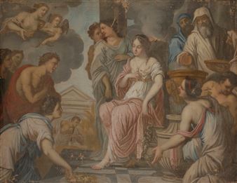 Scène de mariage antique - Charles Poerson