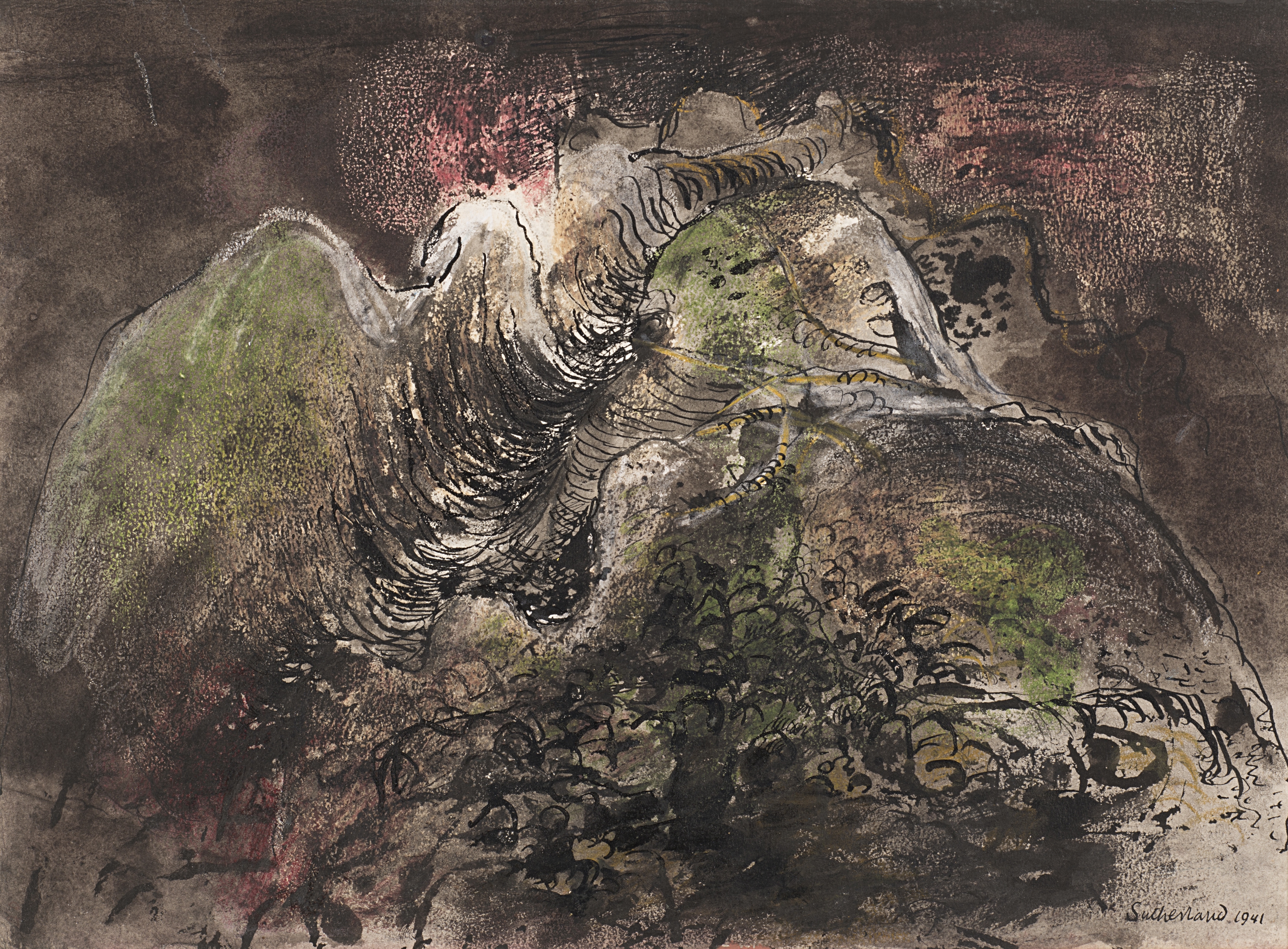 Graham Sutherland | ROCKS AND HILLS (1944) | MutualArt