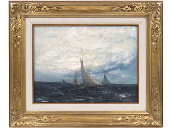Sailing Ships in Open Seas by Jonas Lie