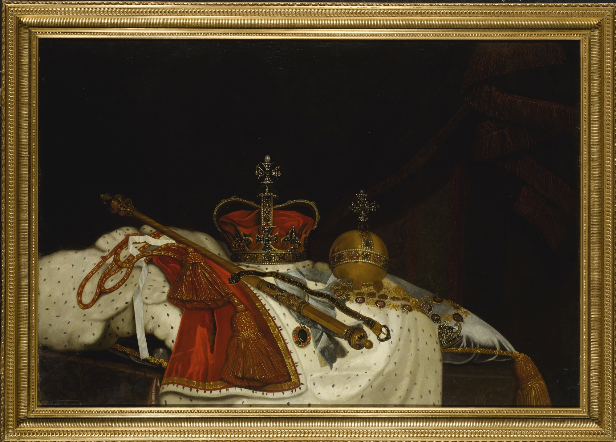 British School, 18th Century THE REGALIA OF CHARLES II THE STATE