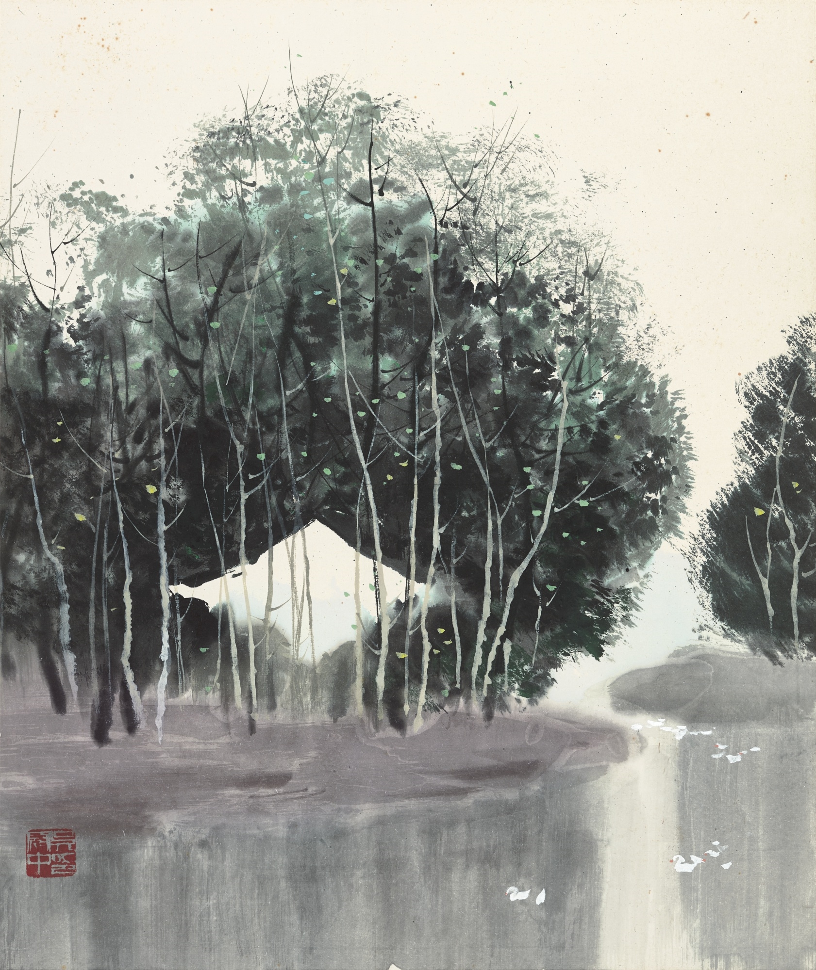 Wu Guanzhong | RESIDENCE AT RIVERSIDE | MutualArt