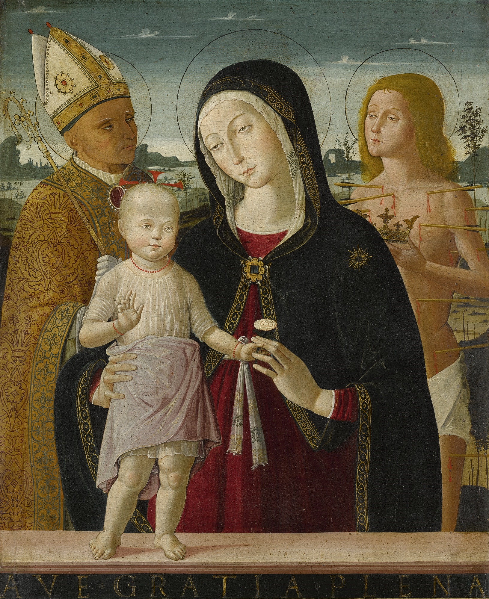 Bernardino Fungai | MADONNA AND CHILD WITH SAINT ANSELM AND SAINT ...