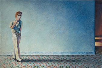 Personaje ante una pared - Guillermo Pérez Villalta