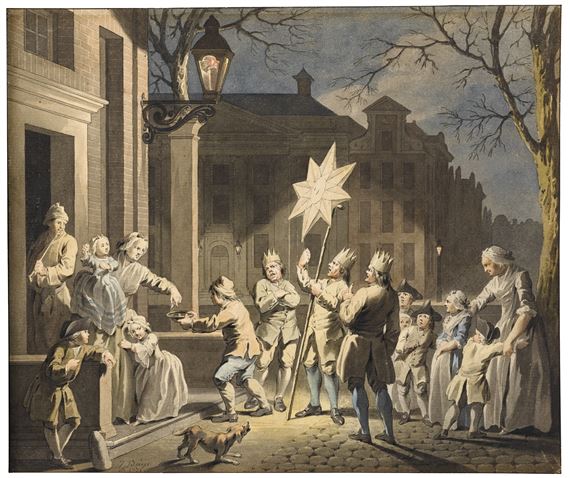 A SET OF TWELVE REPRESENTATIONS OF THE MONTHS by Jacobus Buys, 1771, 1772, 1773