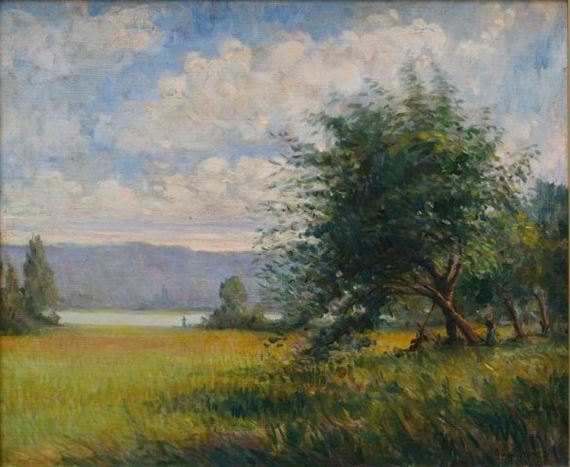 Paysage à Cergy by Léon Giran-Max, 1918
