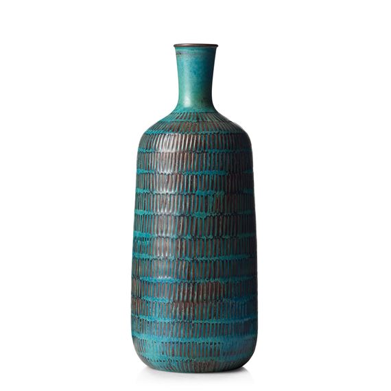 a stoneware vase by Stig Lindberg, 1961