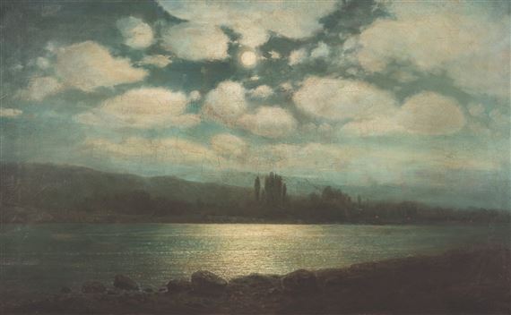 Clair de lune sur la Kura à Tiflis by Georgii Zakharovitch Bashindzhagian, 1890-1900