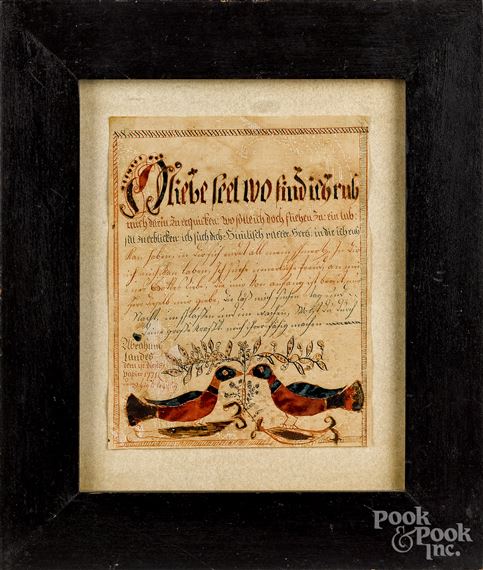 Fraktur Religious Text - Abraham Landes