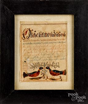 Fraktur Religious Text - Abraham Landes
