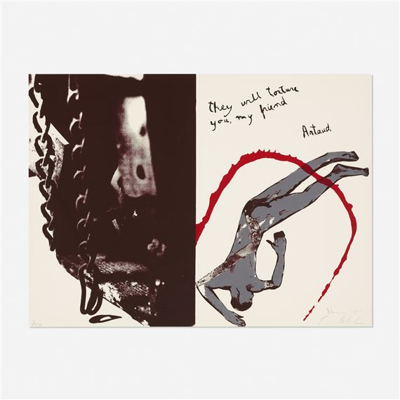 They Will Torture You, My Friend (from Conspiracy: The Artist as Witness portfolio) by Nancy Spero, Leon Golub, 1971