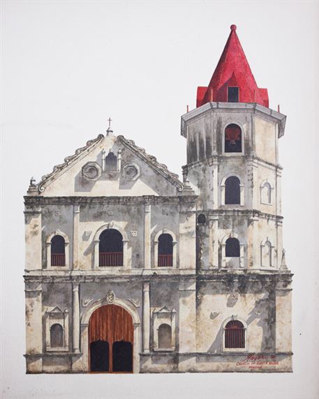 Church of Santa Ana, Manila by Rodolfo Ragodon, 1990