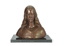 Artwork by Yasutake Funakoshi, St. Cecilia, Made of bronze