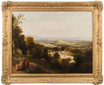 Totnes and the Dart from Sharpham Lodge - Lancelot Elford Reed