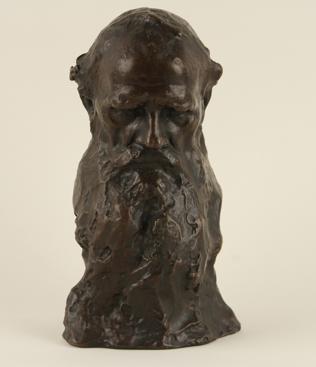 Naum Lvovich Aronson A bronze bust of Lev Tolstoy (1902) MutualArt