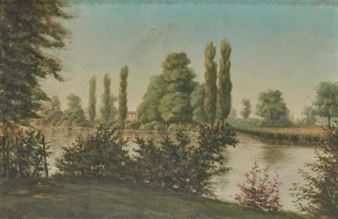 Rives d'un fleuve - Albert Haffner