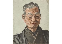 Artwork by Yasui Sotaro, Mr. Tamura, Made of oil on canvas
