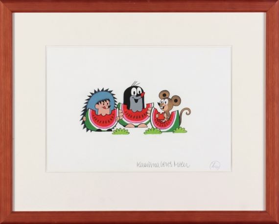 Mole and watermelon by Zdeněk Miler, Kateřina Miler