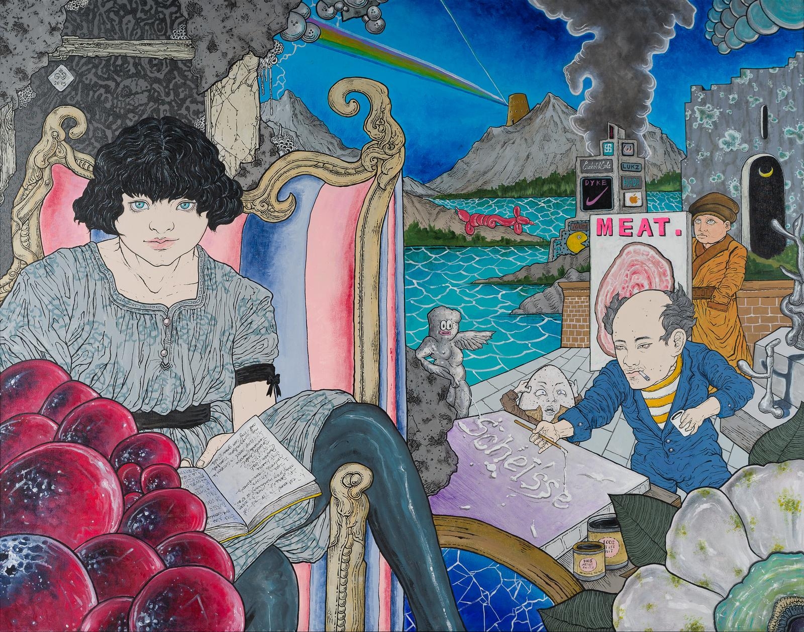 Artwork by Gromyko Semper, An Allegory of Contemporary Art, Made of Ink, acrylic, tempera on canvas