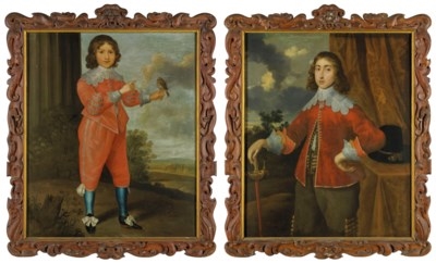 Gilbert Jackson | Portrait of a boy, full-length, in red costume and ...