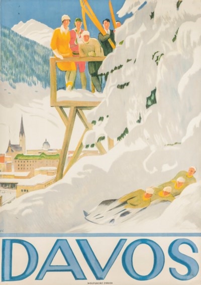 Artwork by Emil Cardinaux, Davos, Made of lithograph