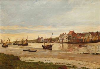 Vue de la canche à Etaples - L. Brockman