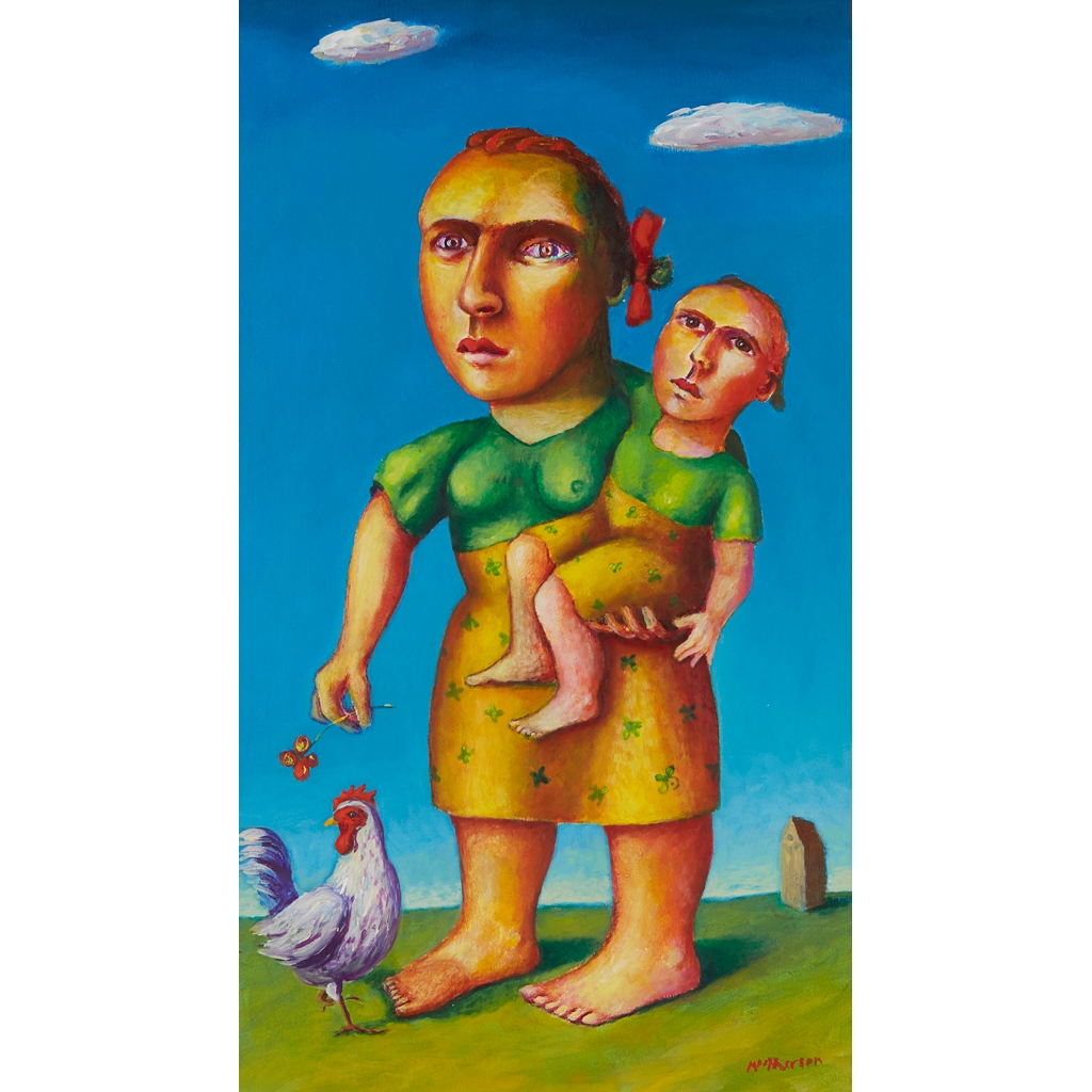 Artwork by Neil MacPherson, Study for Corn Growers, Made of oil on paper