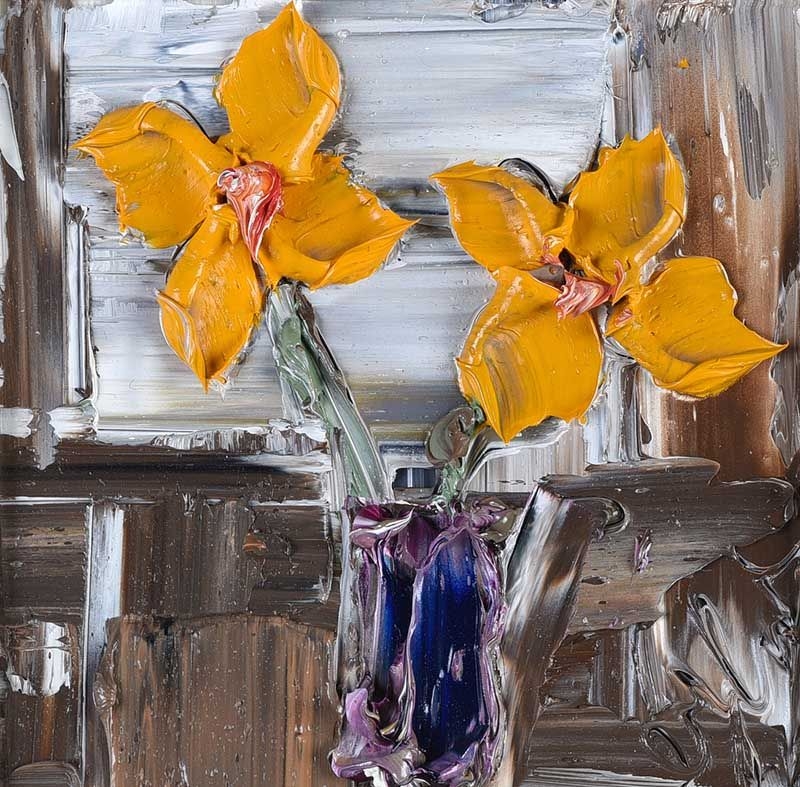 Colin Flack | YELLOW FLOWERS IN A VASE | MutualArt