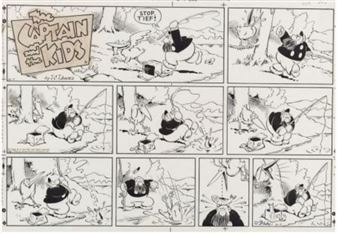 Lot of Two The Captain and the Kids Comic Strips - John Dirks