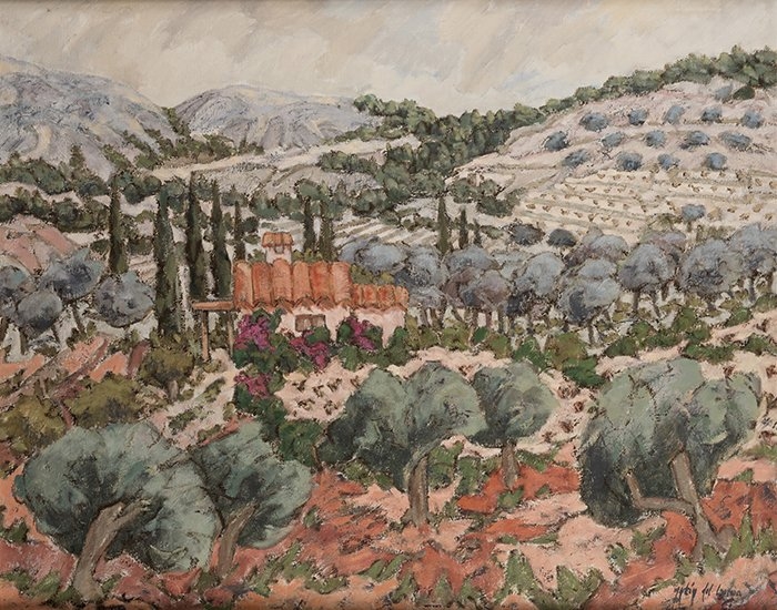 Alfonso Martin Del Burgo Paisaje con casa de campo MutualArt