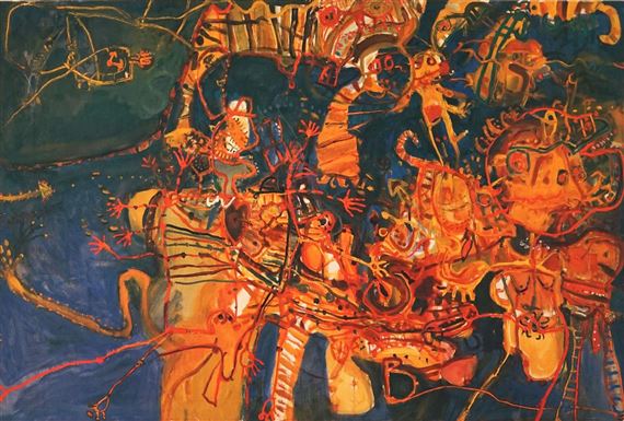 Entrance to the Siren-City of the Rat Race by John Olsen, 1963